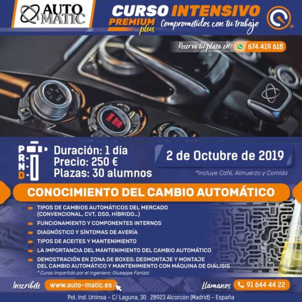 Curso: Conocimiento del Cambio Automático Premium Plus (2/10/2019)